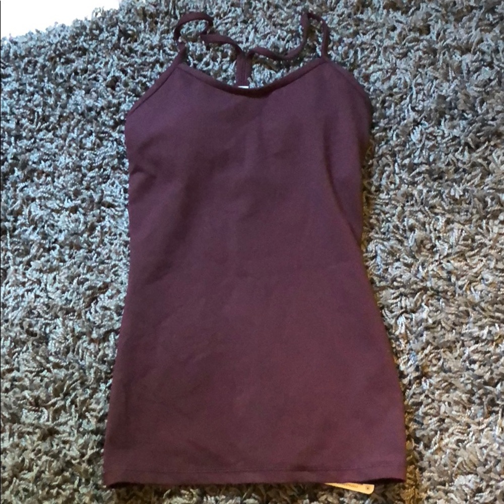Lululemon NWT Power Y Tank Bordeaux Drama - Picture 3 of 5